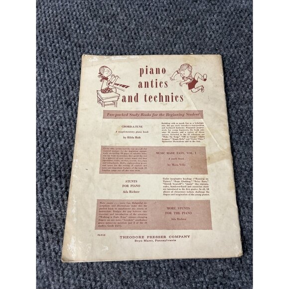 28 Pleasing Studies 1956 Paperback Piano Song Book Ella Ketterer Theodore Presse - Picture 6 of 10